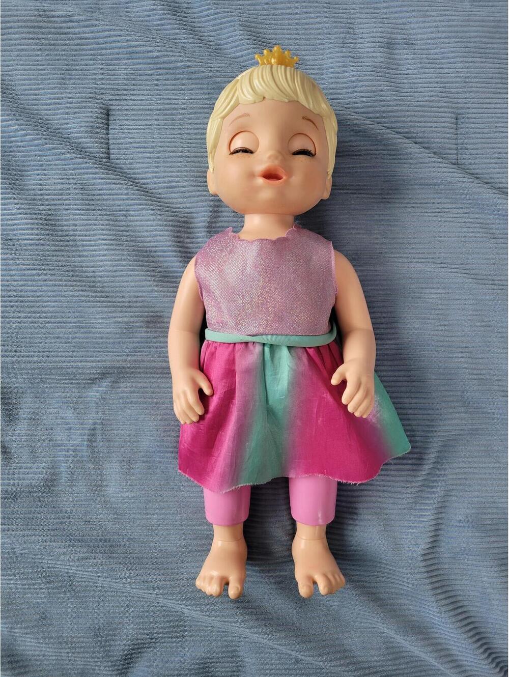 Baby Alive Grow Blonde Baby Doll with Dress and Crown